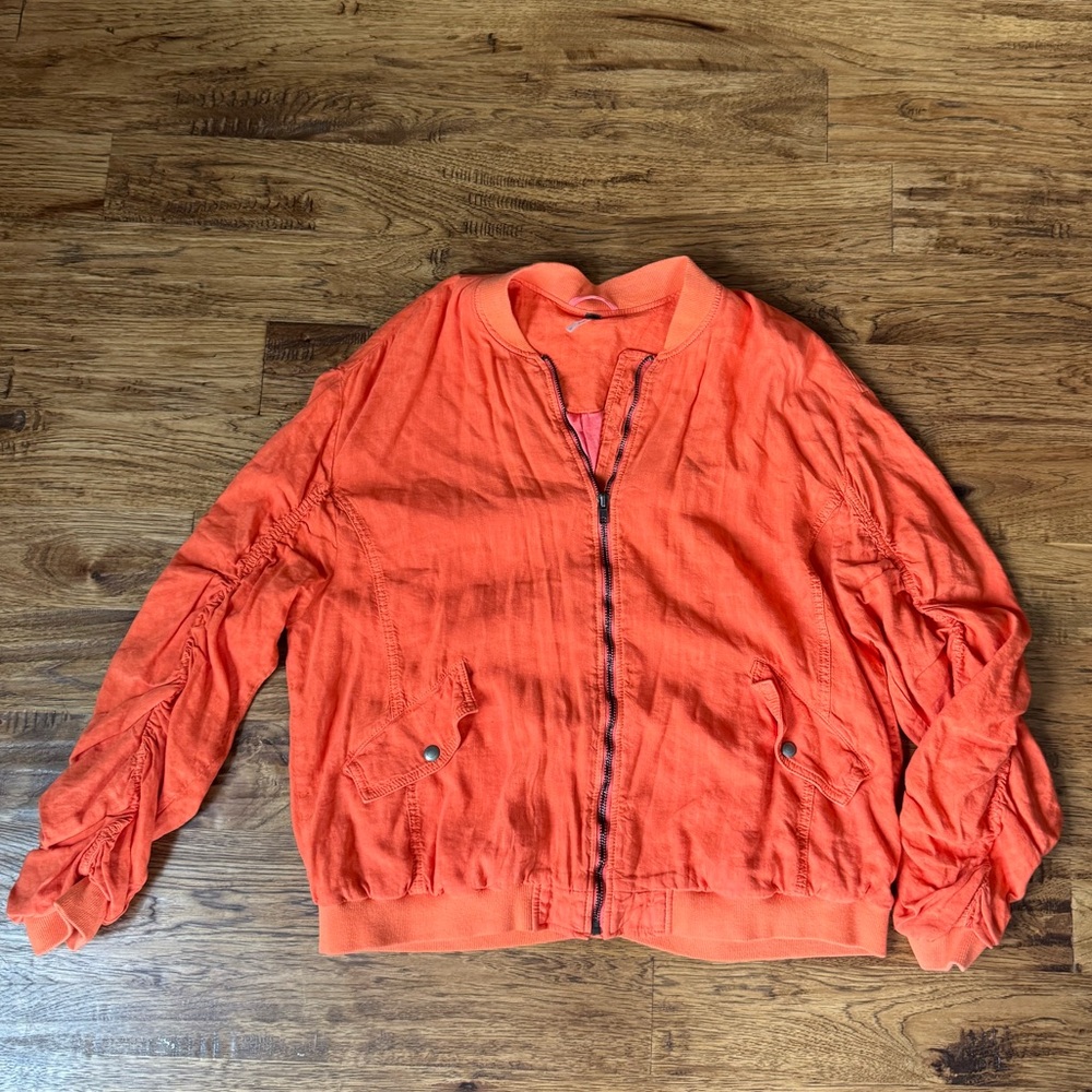 orange free people zip up